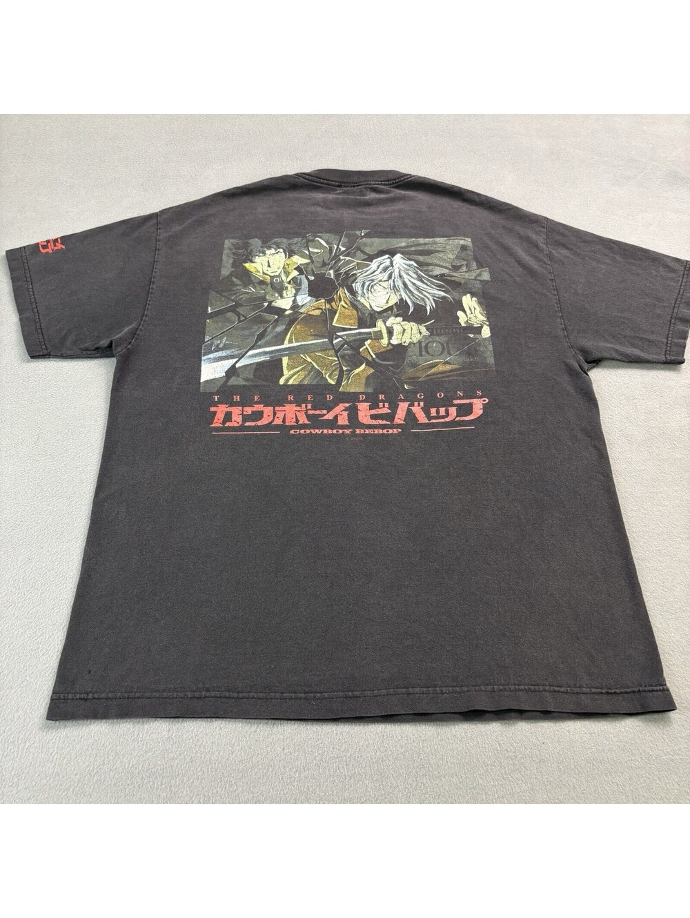 Vintage 90s Cowboy Bebop Spike Spiegel Vicious The Red Dragons Anime T Shirt XL